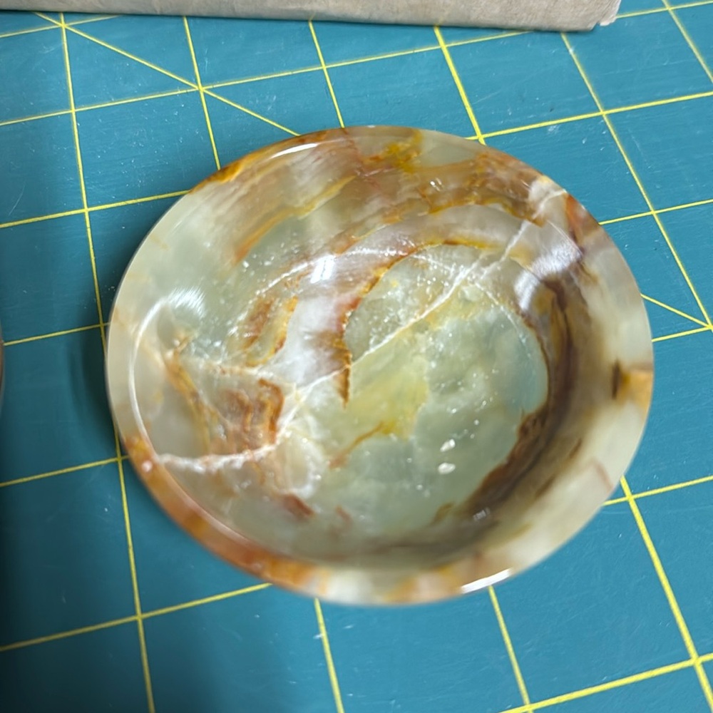 Green onyx crystal bowl